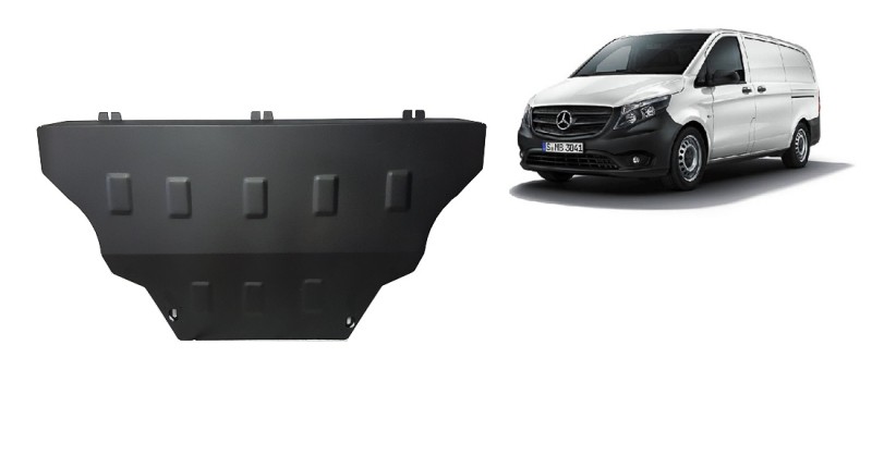 Acier plaque couvercle cache protection moteur Mercedes Vito W447, 2.2 D, 4x4 (2014-2026)