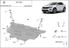 Aluminium plaque couvercle cache protection moteur Volkswagen T-Roc (2017-2026)