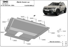 Aluminium Osłona pod silnik Dacia Duster - 4x2 (2024-2026)