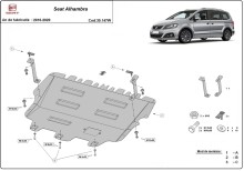 Acier plaque couvercle cache protection moteur avec Webasto Seat Alhambra (2010-2020)