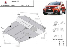 Acier plaque couvercle cache protection moteur Suzuki Vitara (2006-2013)