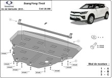 Stalowa Osłona pod silnik SsangYong Tivoli (2015-2023)
