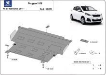 Acier plaque couvercle cache protection moteur Peugeot Rifter (2014-2021)