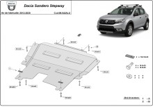 Aluminium plaque couvercle cache protection moteur Dacia Sandero II (2012-2020)