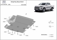 Stalowa Osłona pod silnik Ssangyong Musso Grand (2018-2026)