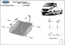 Acier plaque couvercle cache protection de AdBlue Ford Transit Custom (2020-2023)